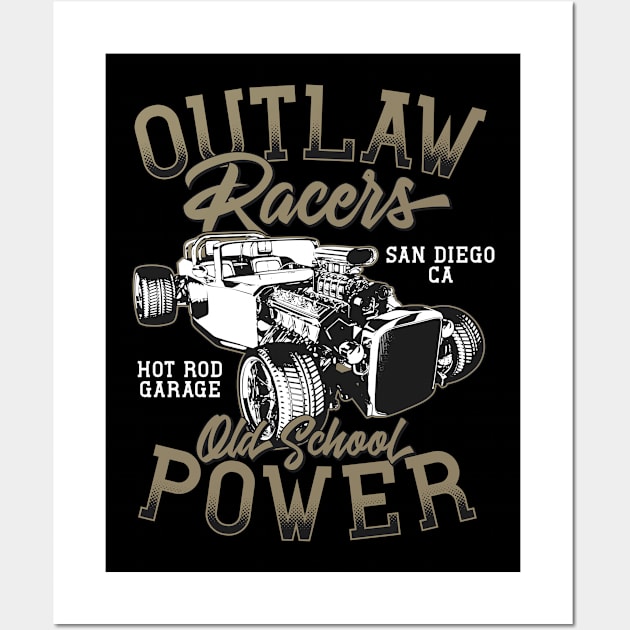 Outlan racers old school power Wall Art by Design by Nara